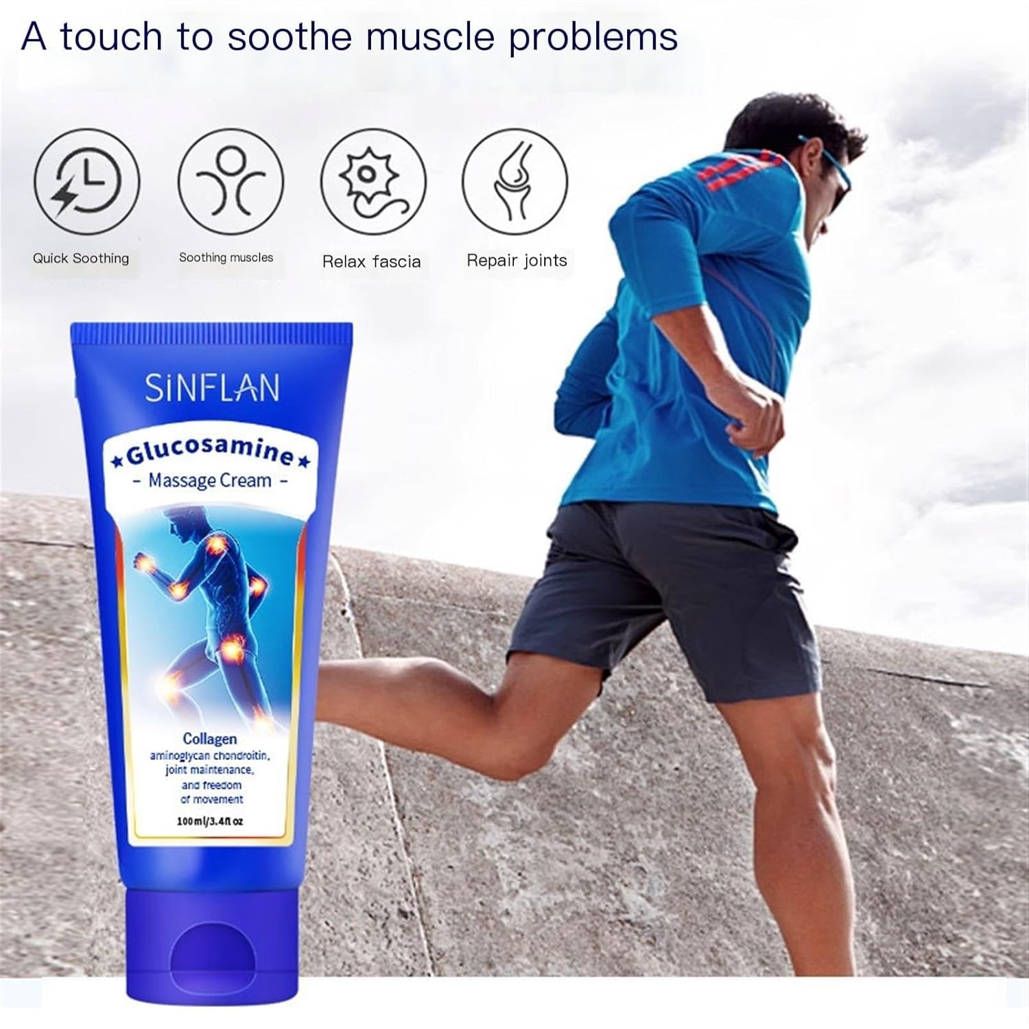 GLUCOSAMINE Pain Removal Massage Cream